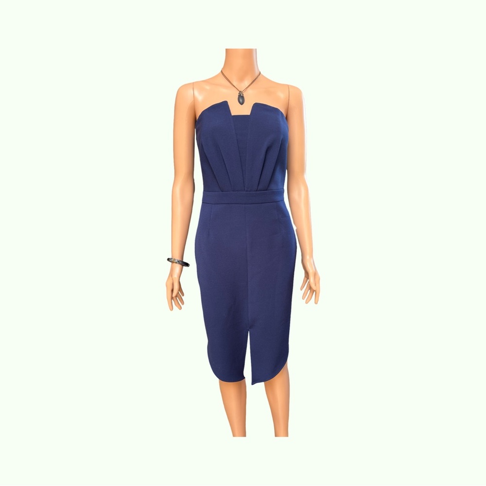 Adelyn Rae Midnight Blue Strapless Dress NWT Medium - Picture 2 of 9